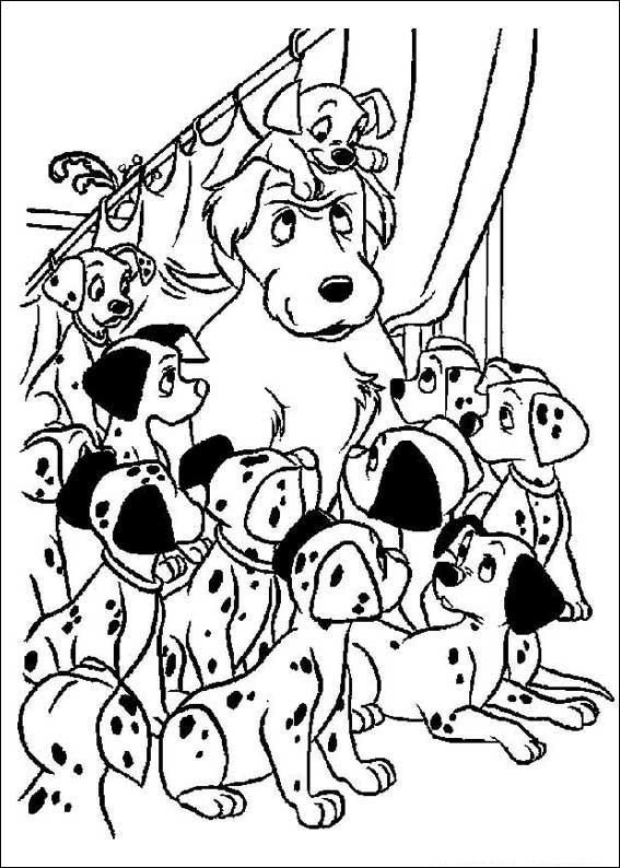 Plansa de colorat cu 102 Dalmatieni 51 70